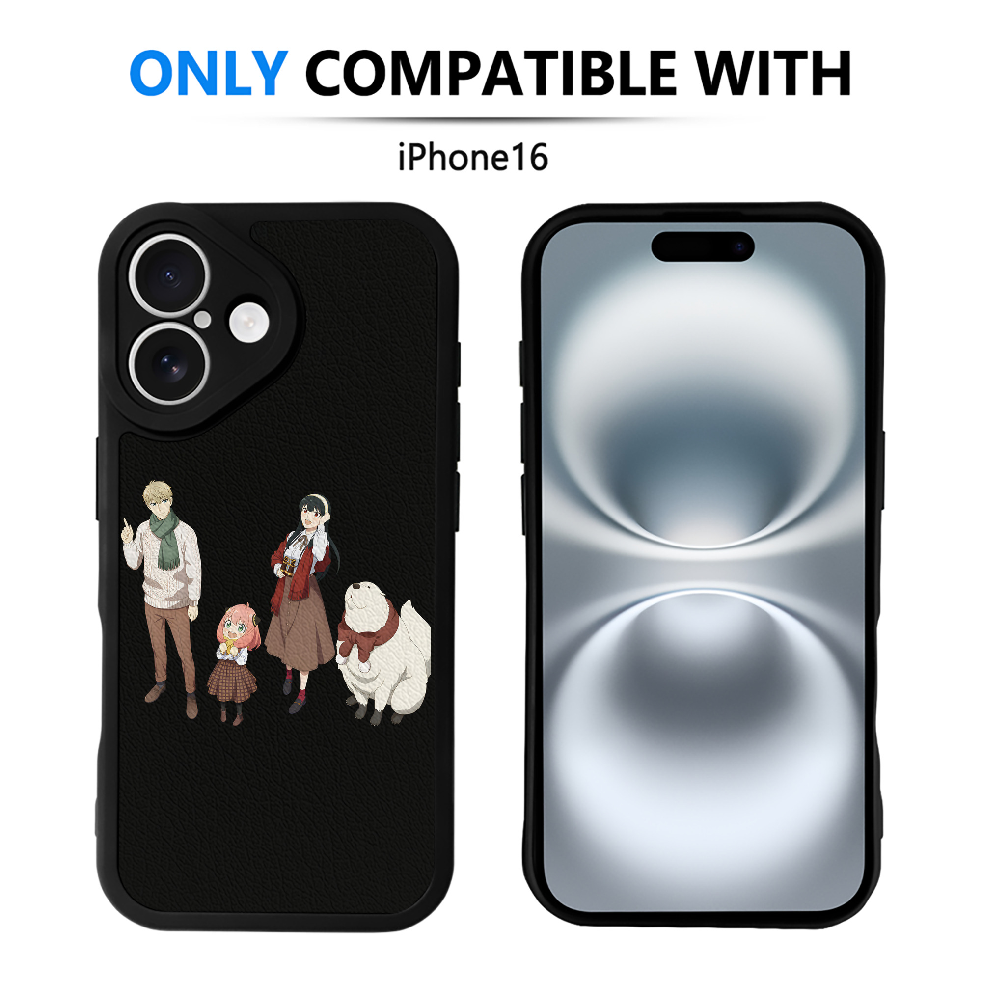 （画像用） SPY×FAMILY间谍家家酒 【iPhone 16シリーズ対応】シリコンスマホケース（レザー調） 材質：シリコン
